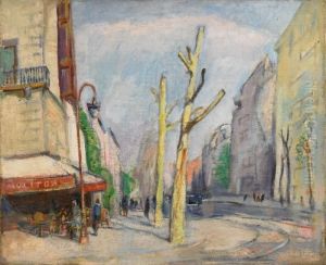 Cafe A Leon, Boulevard Dela Chapelle by Theophile Alexandre Steinlen