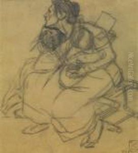 Femme Aux Enfants by Theophile Alexandre Steinlen