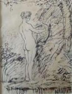  La Baigneuse by Theophile Alexandre Steinlen