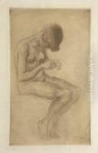 Femme Se Faisant Les Ongles by Theophile Alexandre Steinlen