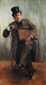 Portrait of Georges Courteline 1858-1929 by Leopold Stevens