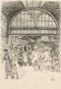 Dans Le Hall by Theophile Alexandre Steinlen