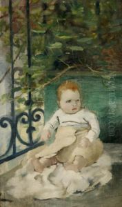Colette Enfant, La Fille De L'artiste by Theophile Alexandre Steinlen