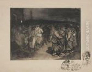 Militaires En Campagne by Theophile Alexandre Steinlen