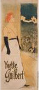 Ambassadeurs, Yvette Guilbert by Theophile Alexandre Steinlen