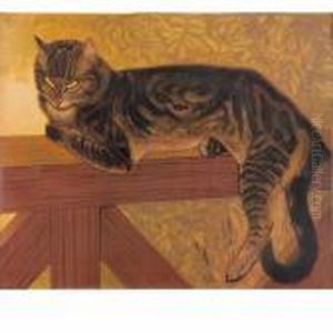L'ete, Chat Sur Une Balustrade by Theophile Alexandre Steinlen