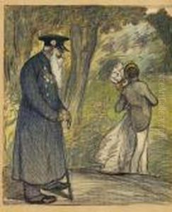 L'amour Au Vert. by Theophile Alexandre Steinlen