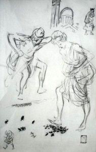 Scene De Rue by Theophile Alexandre Steinlen