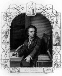 Gotthold Ephraim Lessing 1729-1781 engraved by Albert Henry Payne 1812-1902 by Storck