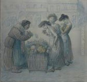 The Flower Seller by Theophile Alexandre Steinlen
