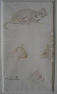 Tetes De Chats by Theophile Alexandre Steinlen