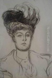 Portrait De Femme by Theophile Alexandre Steinlen
