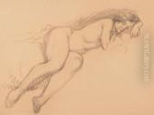 Nu Allonge by Theophile Alexandre Steinlen