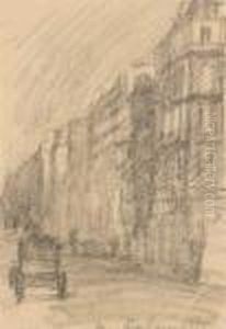 Rue Lafayette by Theophile Alexandre Steinlen