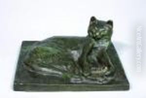 Chat Couche by Theophile Alexandre Steinlen