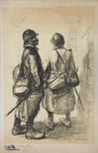 Due Soldati by Theophile Alexandre Steinlen