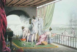 Bathers at their toilet, published 1824-27 by Louis Jacques Nicolas Schaal