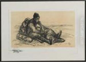 Old Man And by Theophile Alexandre Steinlen
