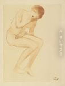 Femme Se Coiffant. by Theophile Alexandre Steinlen