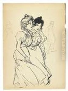 Deux Trottins. by Theophile Alexandre Steinlen