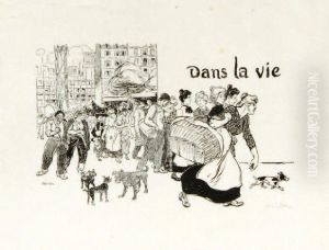 Dans La Rue. Chansons Et Monologues. Dessins De Steinlen. by Theophile Alexandre Steinlen