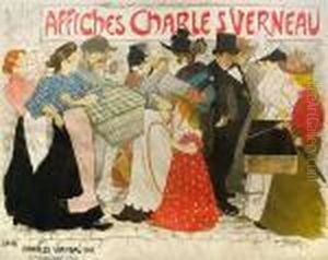 Affiches Charles Verneau/la Rue by Theophile Alexandre Steinlen