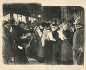 Les Chanteurs Des Rues by Theophile Alexandre Steinlen