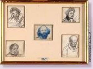 Etudes De Portrait by Theophile Alexandre Steinlen