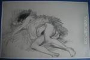 Nu Allonge by Theophile Alexandre Steinlen