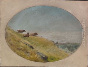Landscape with Cows by Aaron Draper Shattuck