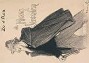 Zo D'axa De Mazas A Jerusalem by Theophile Alexandre Steinlen