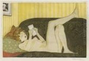 Modele Lisant by Theophile Alexandre Steinlen