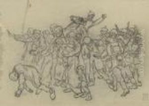 Szene Mit Soldaten by Theophile Alexandre Steinlen