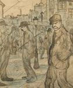Sous La Pluie. by Theophile Alexandre Steinlen
