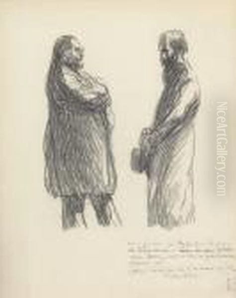 Deux Hommes Discutant - view 1