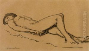 Reclining Female Nude. Reclining Female Nude.