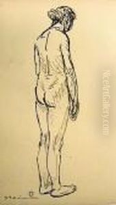 Nu Debout De Dos by Theophile Alexandre Steinlen