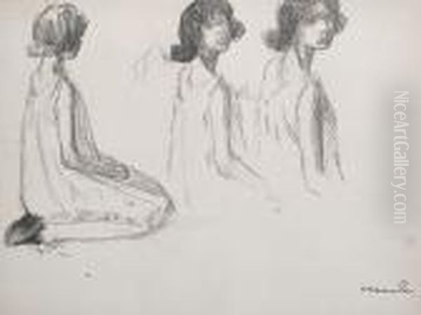 Three Studies Of A Young Girl - view 1