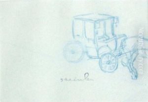 Le Fiacre by Theophile Alexandre Steinlen