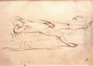 Nu Allonge by Theophile Alexandre Steinlen