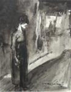 Femme Se Tenant Dans Une Rue Femme Se Tenant Dans Une Rue