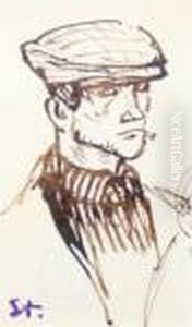 Portrait D'homme A La Casquette Portrait D'homme A La Casquette