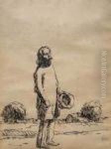 Promeneur A La Canne Et Au Chapeau