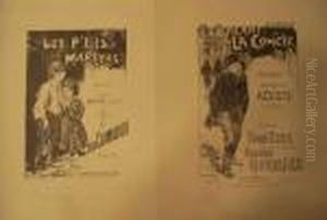 Les P'tits Martyrs ; En R'filant La Comete. 1892-1893. by Theophile Alexandre Steinlen