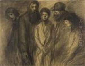 Group Of Figures. by Theophile Alexandre Steinlen