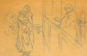 By The Counter by Theophile Alexandre Steinlen
