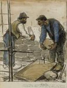 A Marius Michel Hommage Affectueux De Son Vieil Eleve Et Ami Steinlen, Paris Juillett by Theophile Alexandre Steinlen