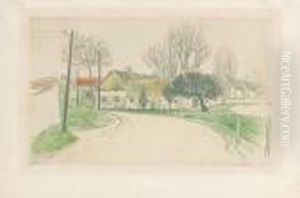 La Maison A L'entree Du Village. 1902 by Theophile Alexandre Steinlen