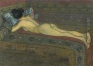 Femme Allongee by Theophile Alexandre Steinlen