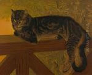 L'ete, Chat Sur Une Balustrade by Theophile Alexandre Steinlen